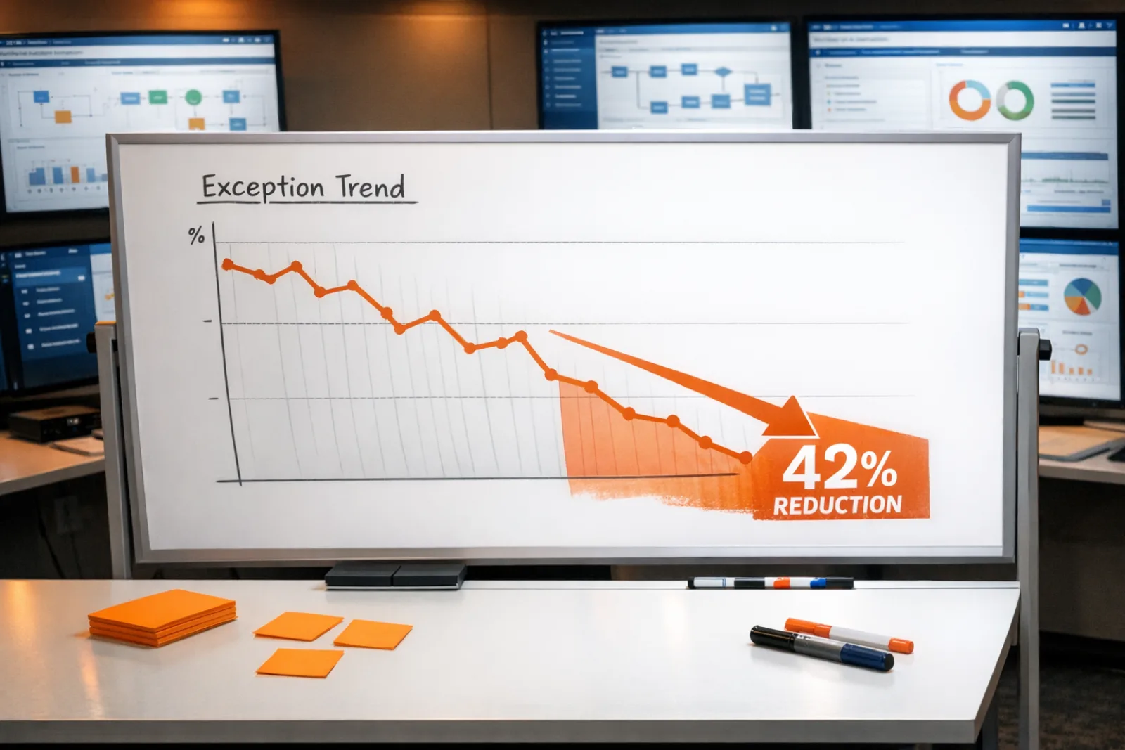 How we reduced operational exceptions by 42% in six months